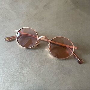 MOSCOT Moyle sunglasses rose gold with rose lenses